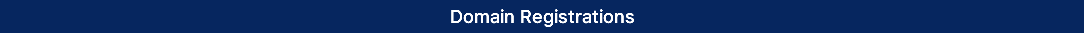 Domain Registrations 