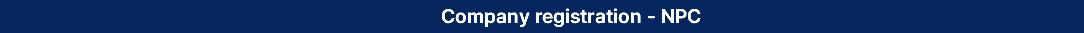 Company registration - NPC