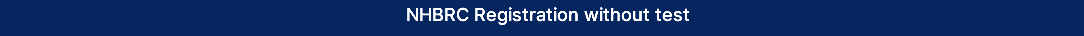 NHBRC Registration without test 