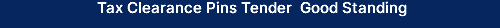 Tax Clearance Pins Tender Good Standing 